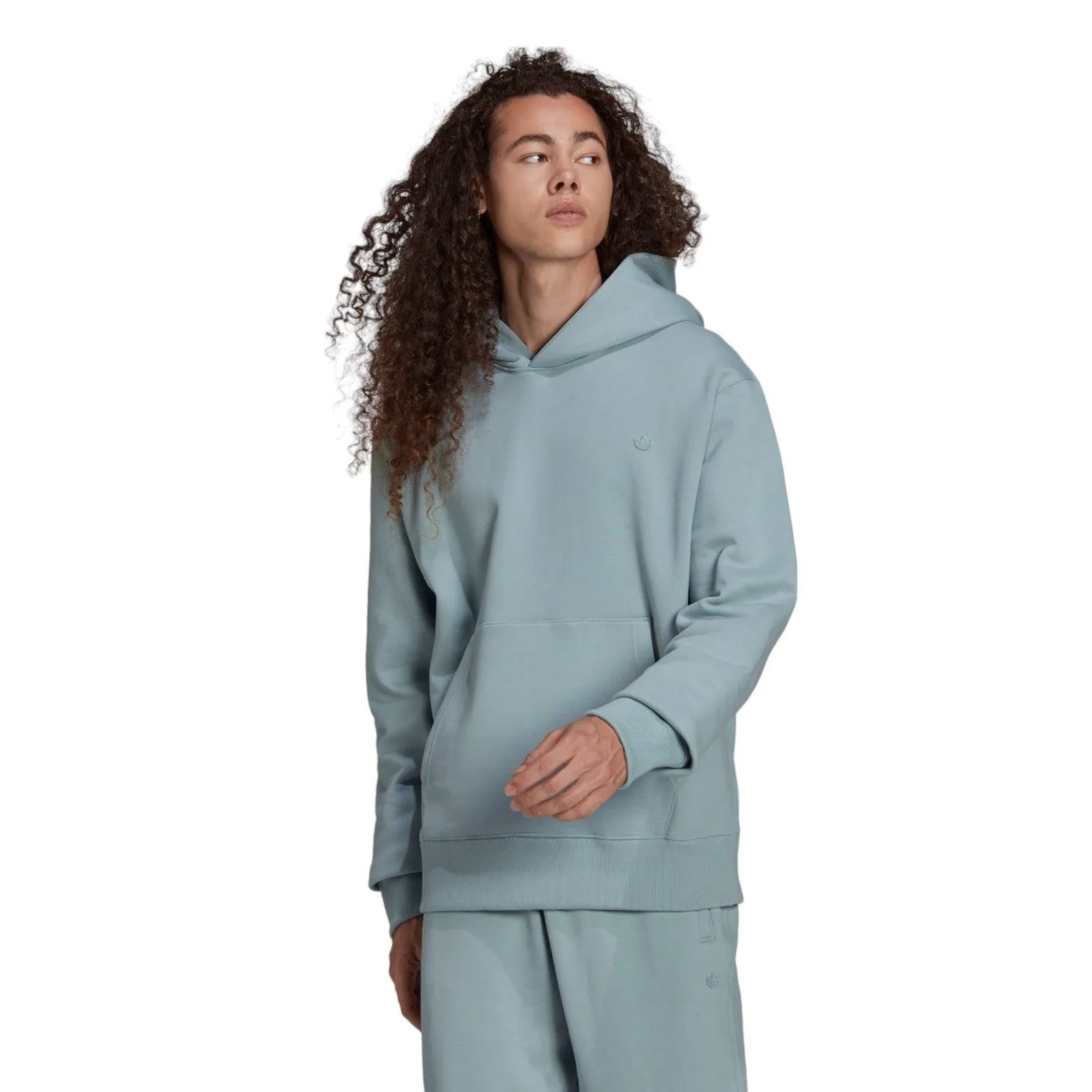 adidas Originals Adicolor Contempo Trefoil Hoodie - Magic Grey / Blue