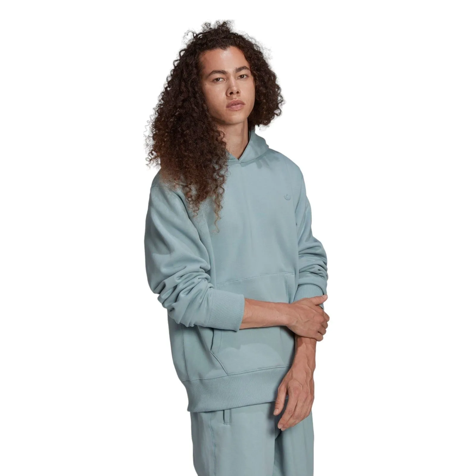 adidas Originals Adicolor Contempo Trefoil Hoodie - Magic Grey / Blue
