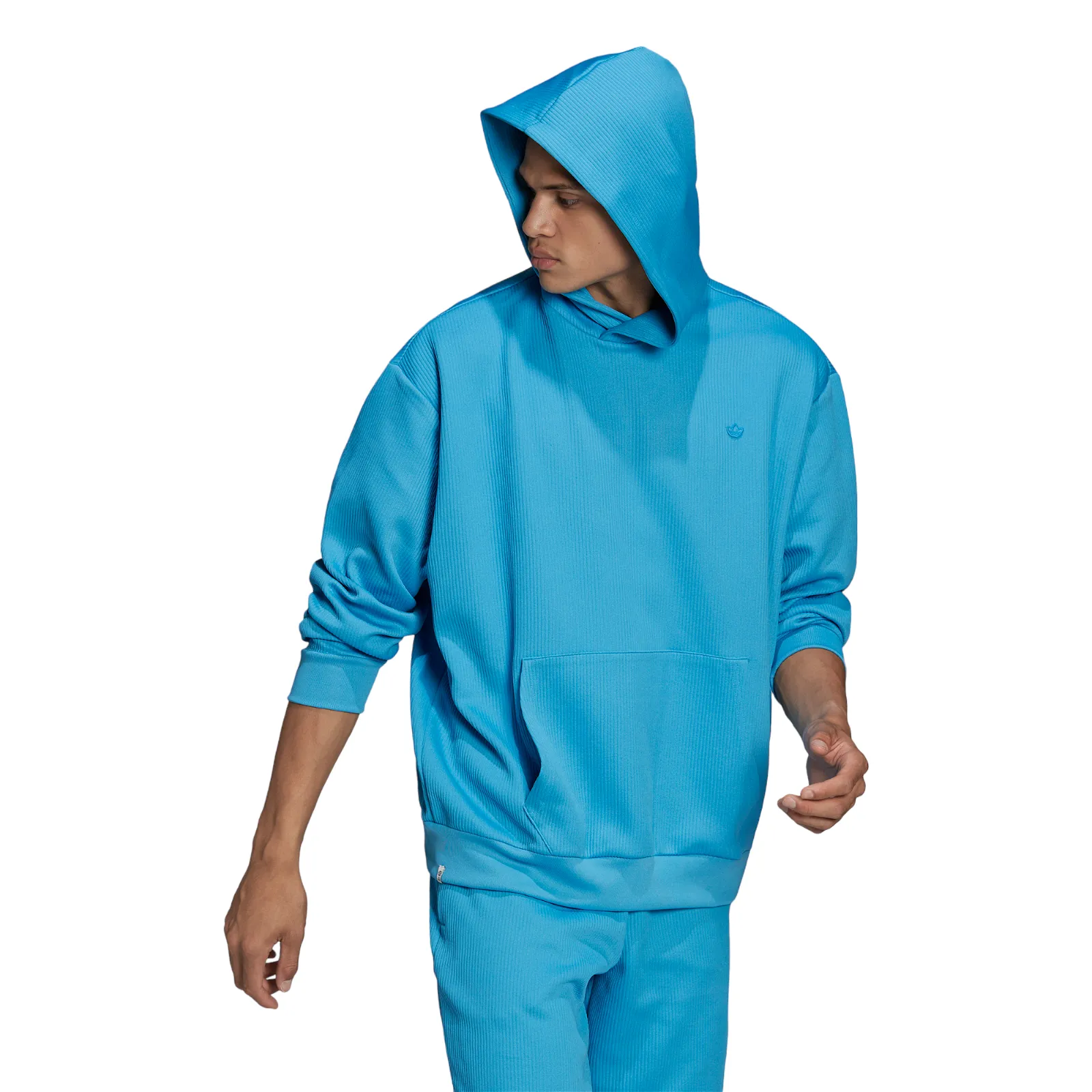 adidas Originals Adicolor Trefoil Plissé Hoodie - App Sky Rush