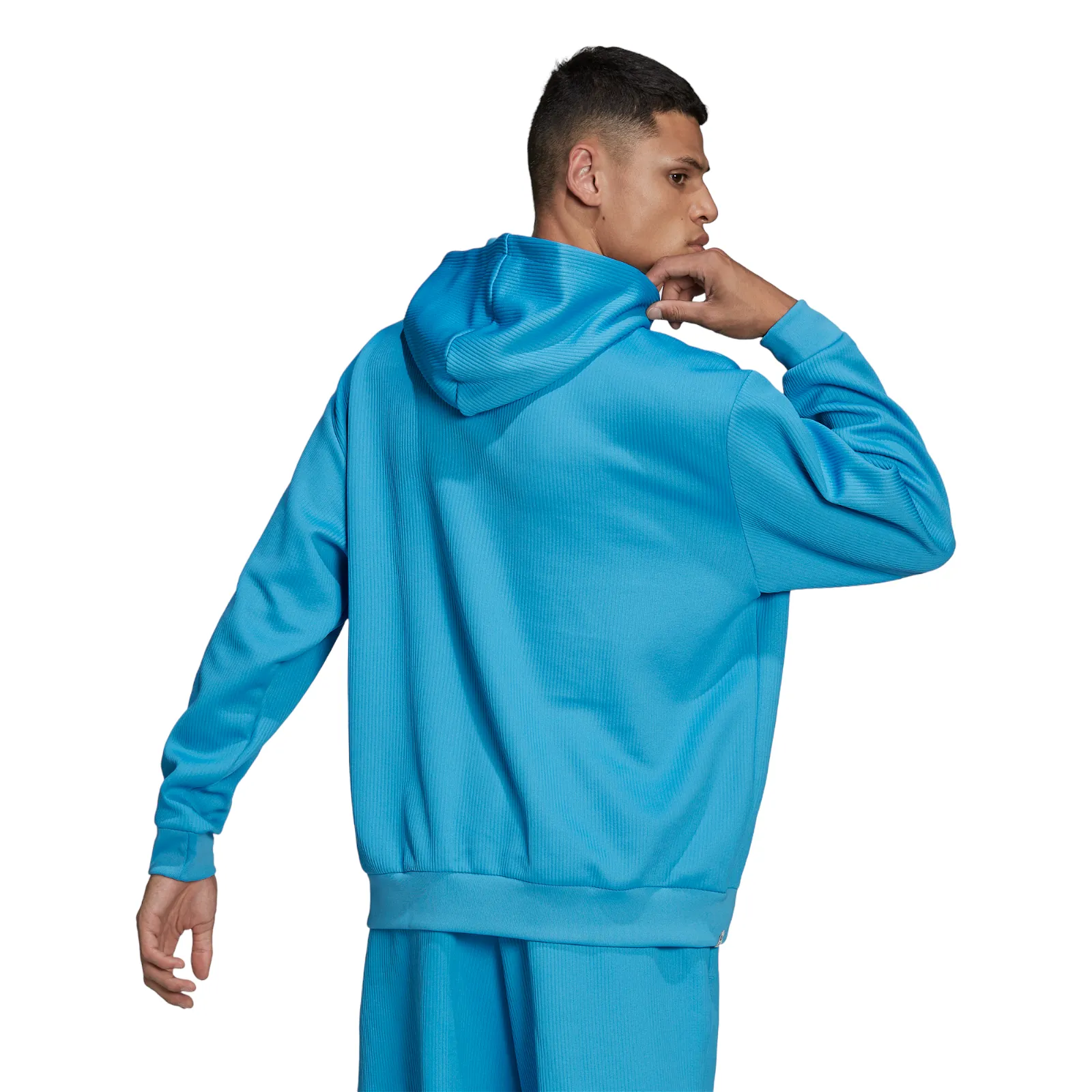 adidas Originals Adicolor Trefoil Plissé Hoodie - App Sky Rush