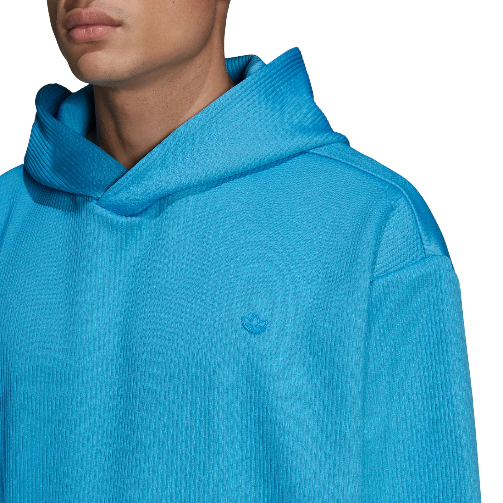 adidas Originals Adicolor Trefoil Plissé Hoodie - App Sky Rush