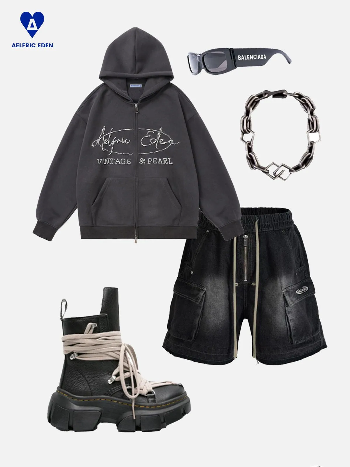 Aelfric Eden Pearl Double Zip Up Hoodie