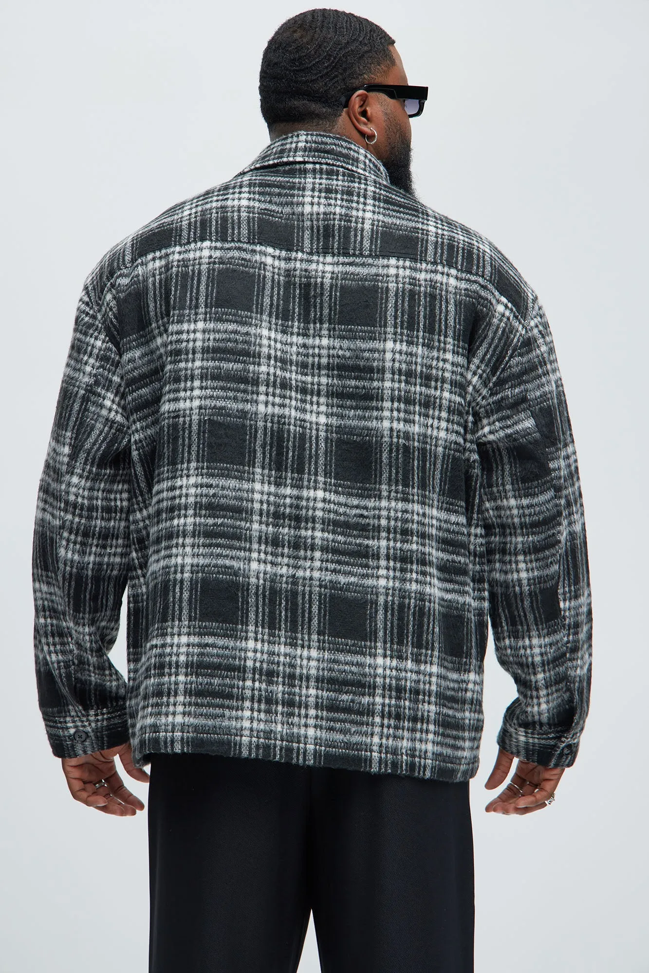 Agua Plaid Shacket - Black/White