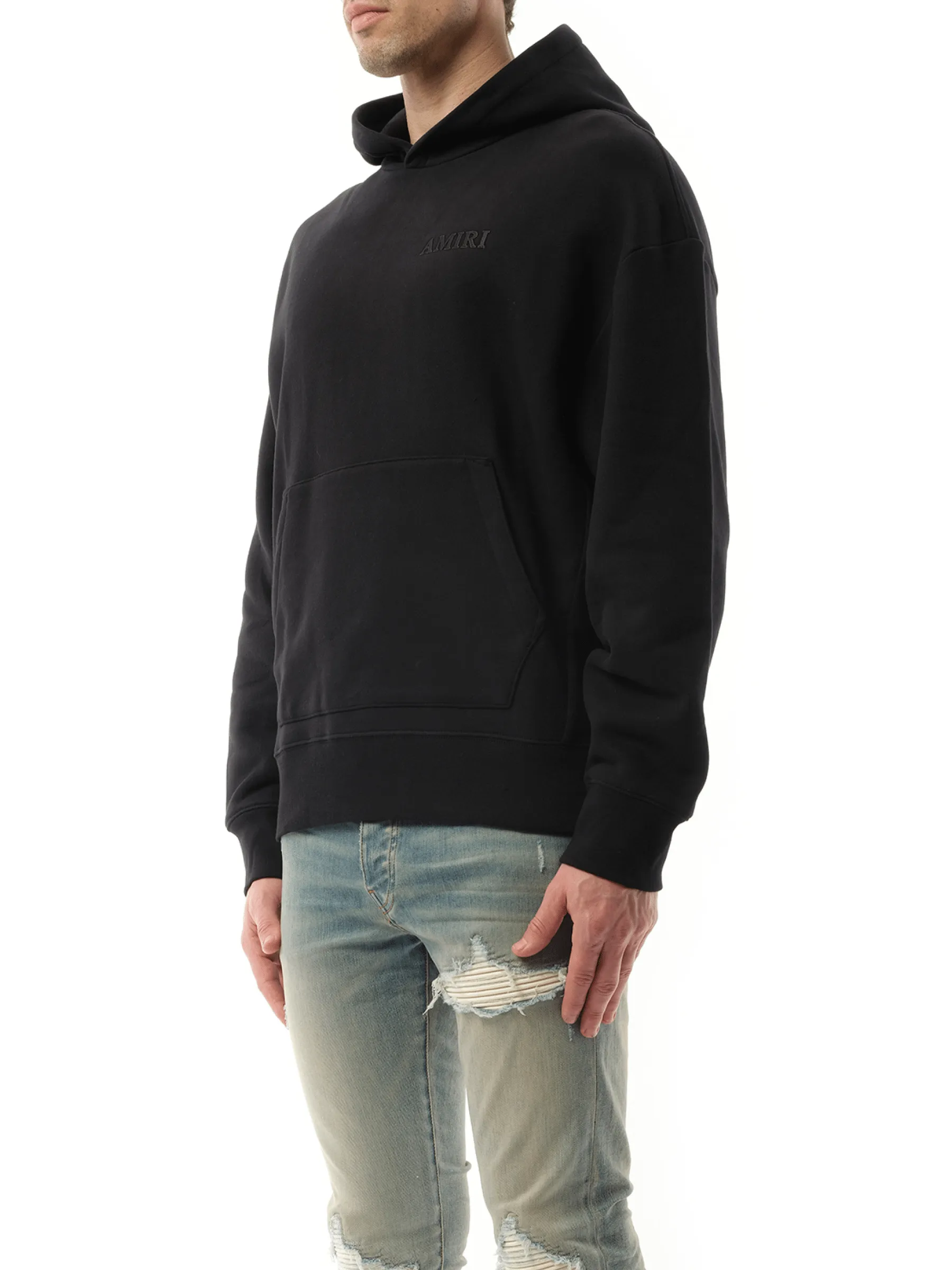 Amiri Oversized Hoodie in Black