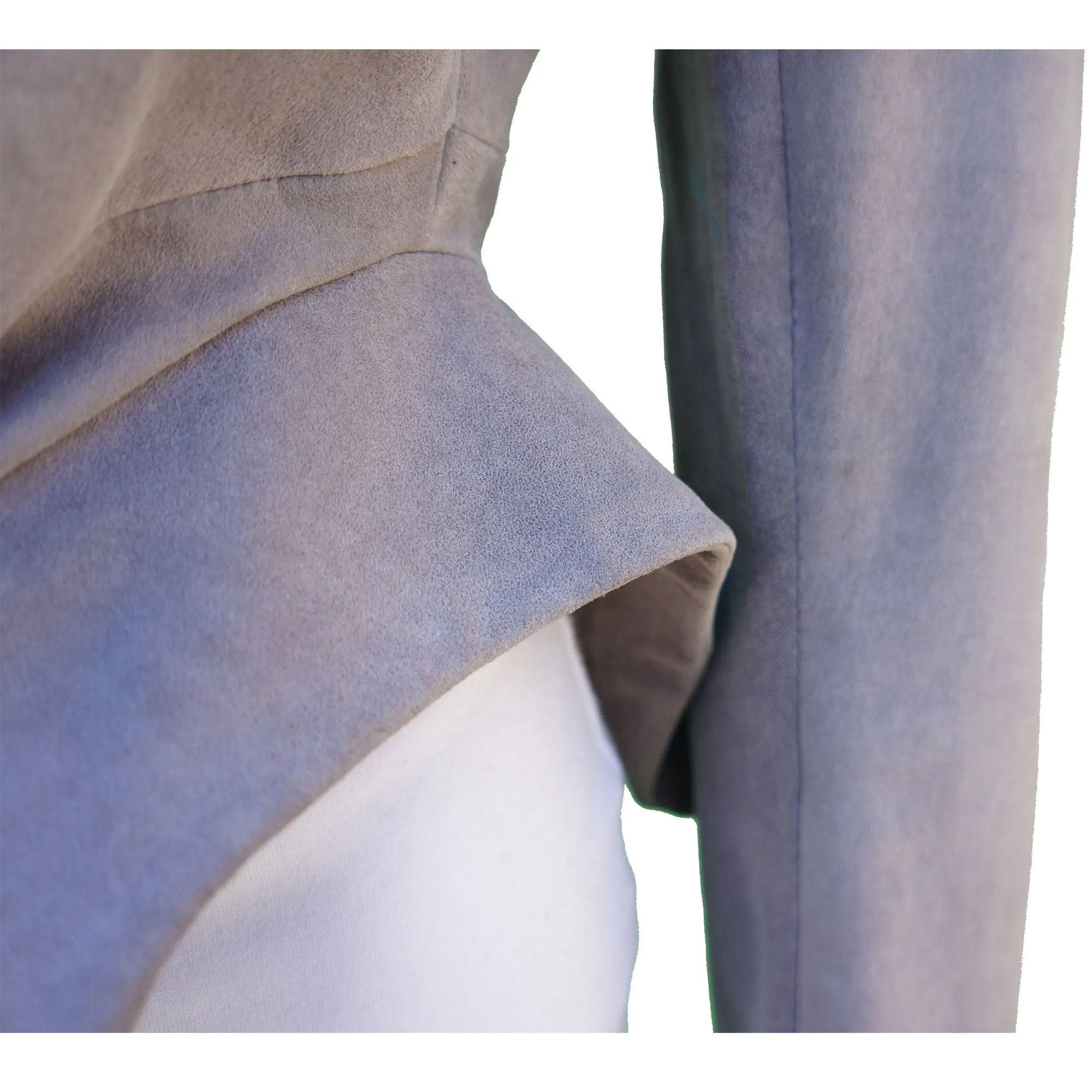 Ann Demeulemeester Suede Cropped Moto Style Jacket