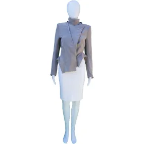 Ann Demeulemeester Suede Cropped Moto Style Jacket