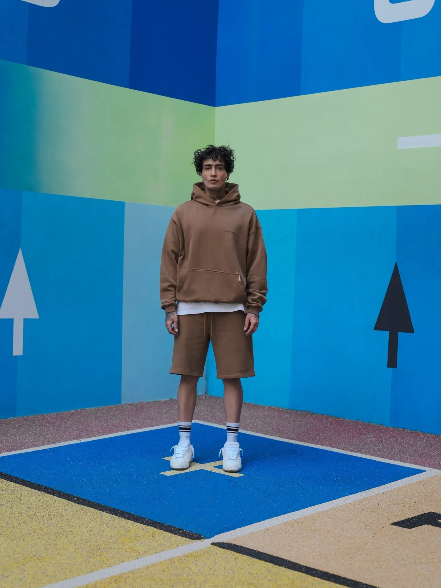 Archive Logo Oversized Hoodie - Camel