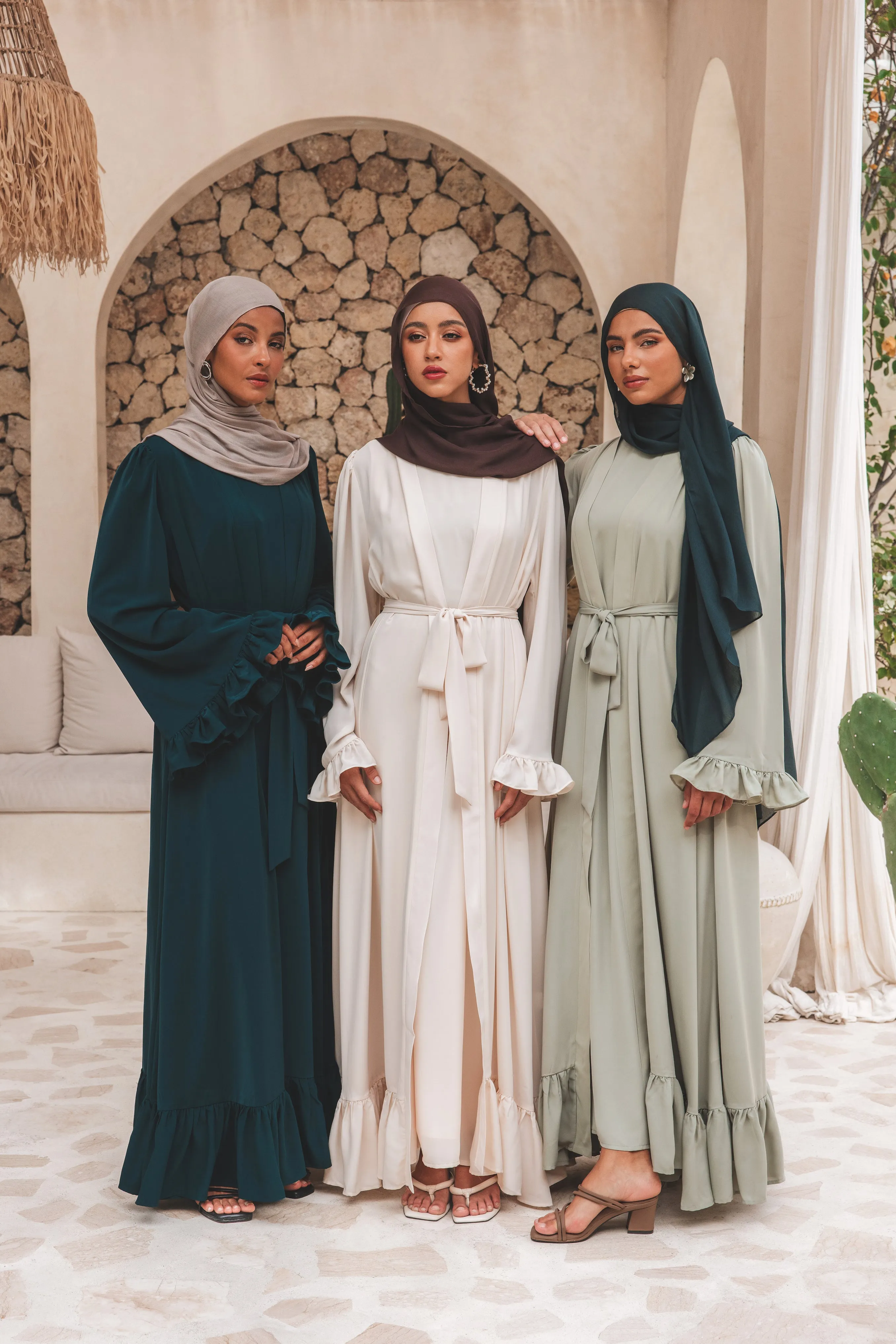 Ayah Abaya Set - Sage green