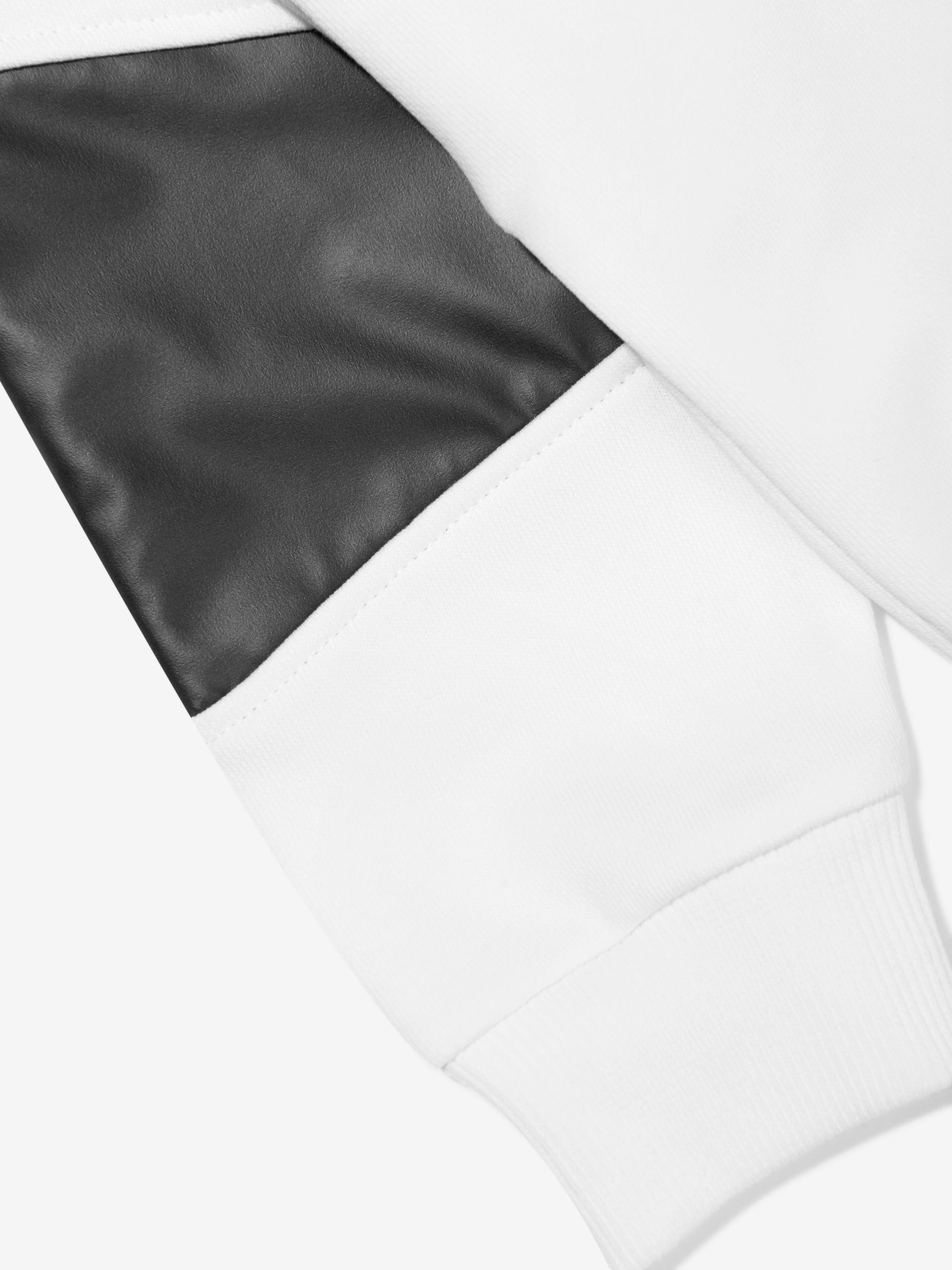 Balmain Boys Paris Logo Hoodie in White