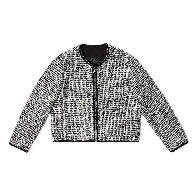 Bonsir Korean Style Bright Surface Men's Jackets Round Collar Casual Clothing Autumn Loose Male Coat Trendy Menswear