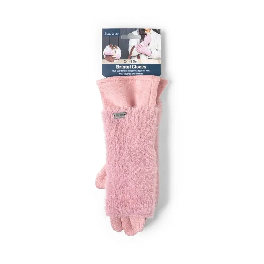 Bristol 2 in 1 Fingerless Gloves - Pink