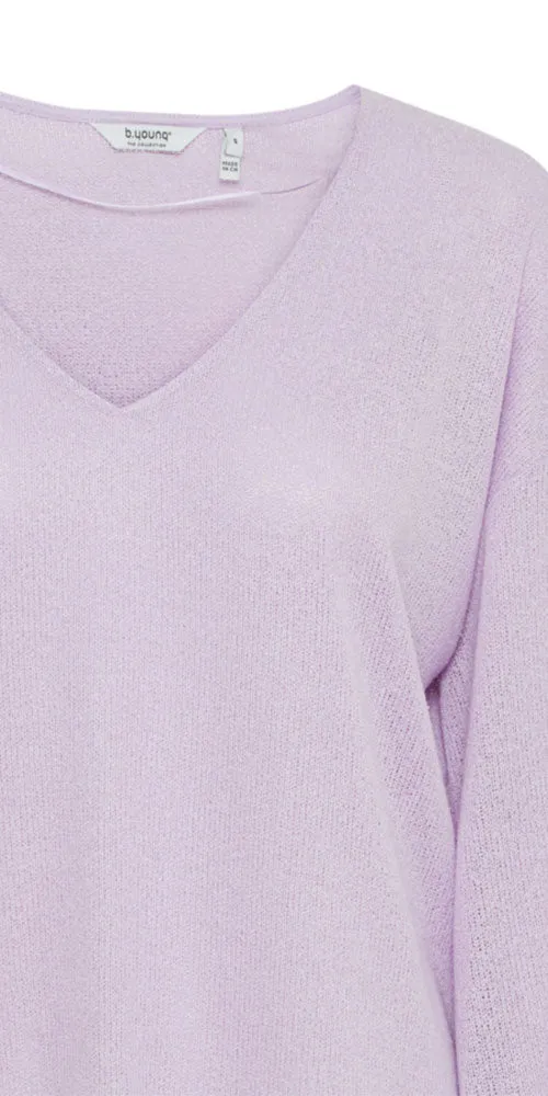 B.Young Gauzy Knit Sweater, orchid