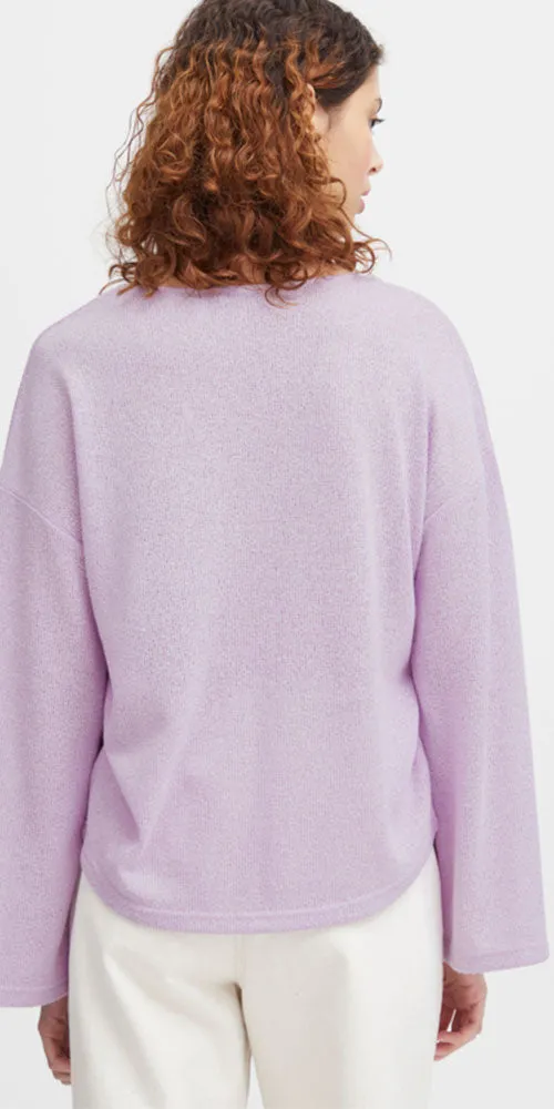 B.Young Gauzy Knit Sweater, orchid