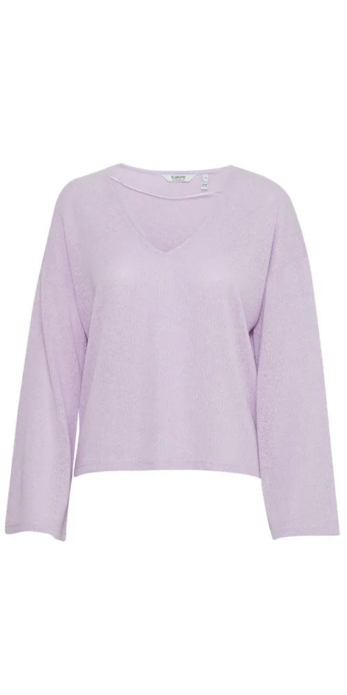 B.Young Gauzy Knit Sweater, orchid