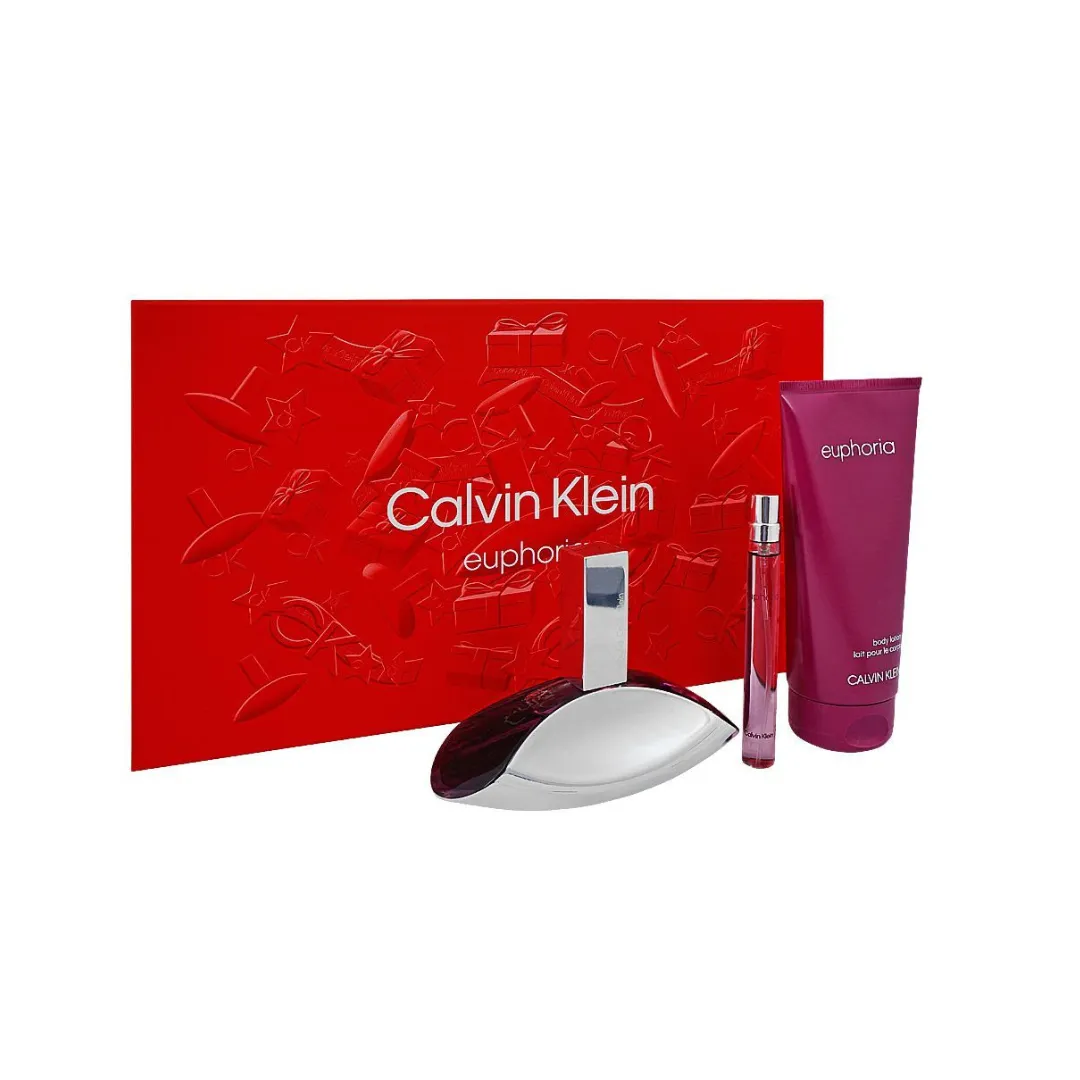 Calvin Klein Euphoria For Women Set EDP 100Ml EDP 10Ml Body Lotion 200Ml