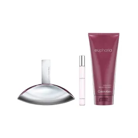 Calvin Klein Euphoria For Women Set EDP 100Ml EDP 10Ml Body Lotion 200Ml