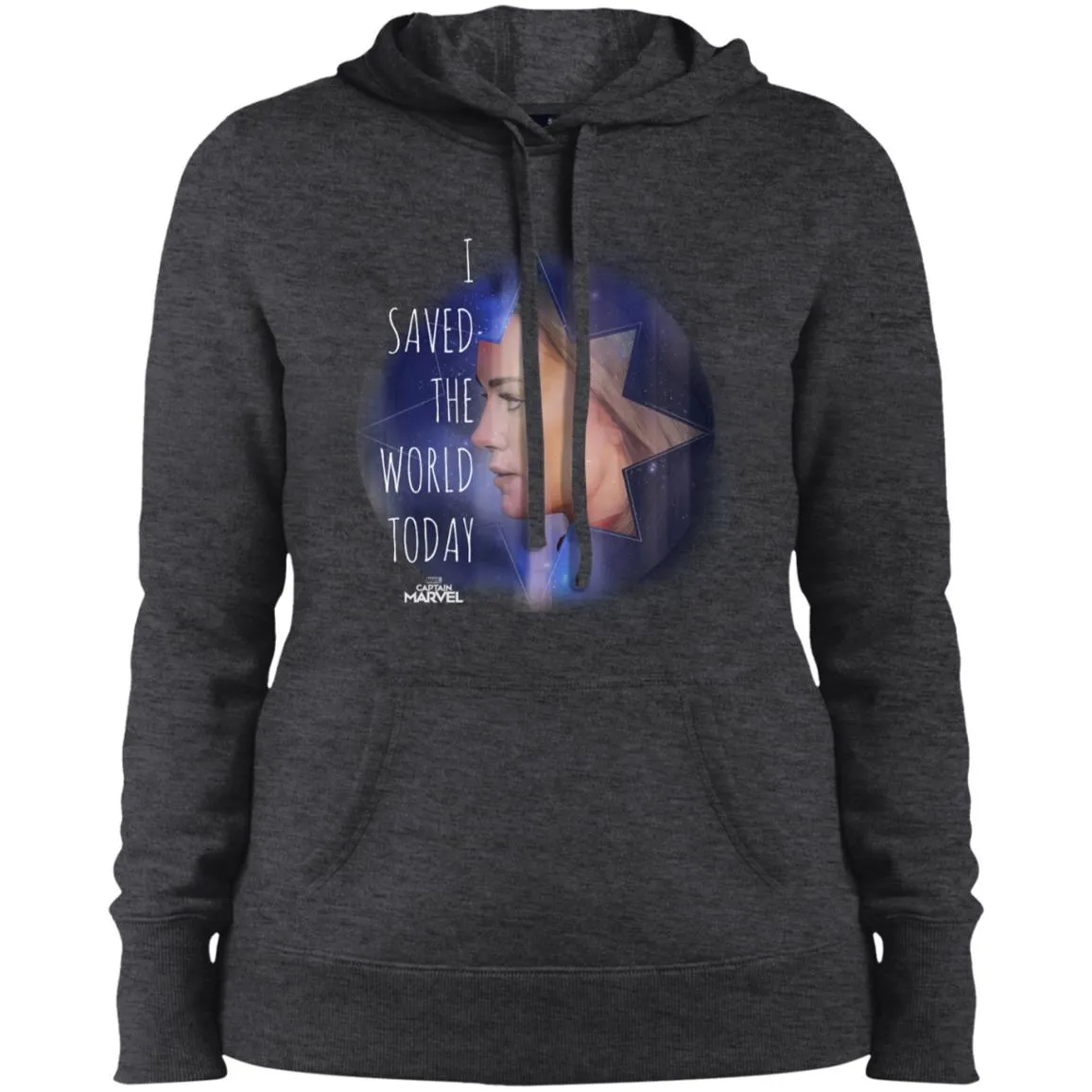 Captain Marvel Saved The World Portrait Women Hooded Sweatshirt