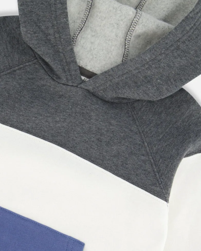 Colorblock Hooded Fleece Sweatshirt