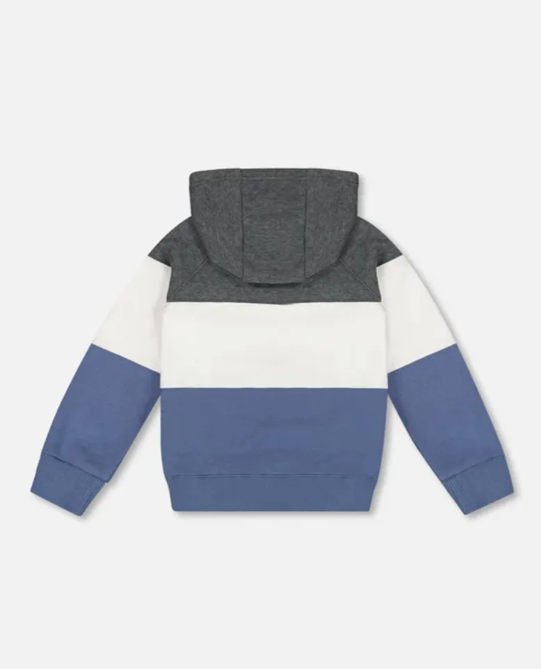 Colorblock Hooded Fleece Sweatshirt
