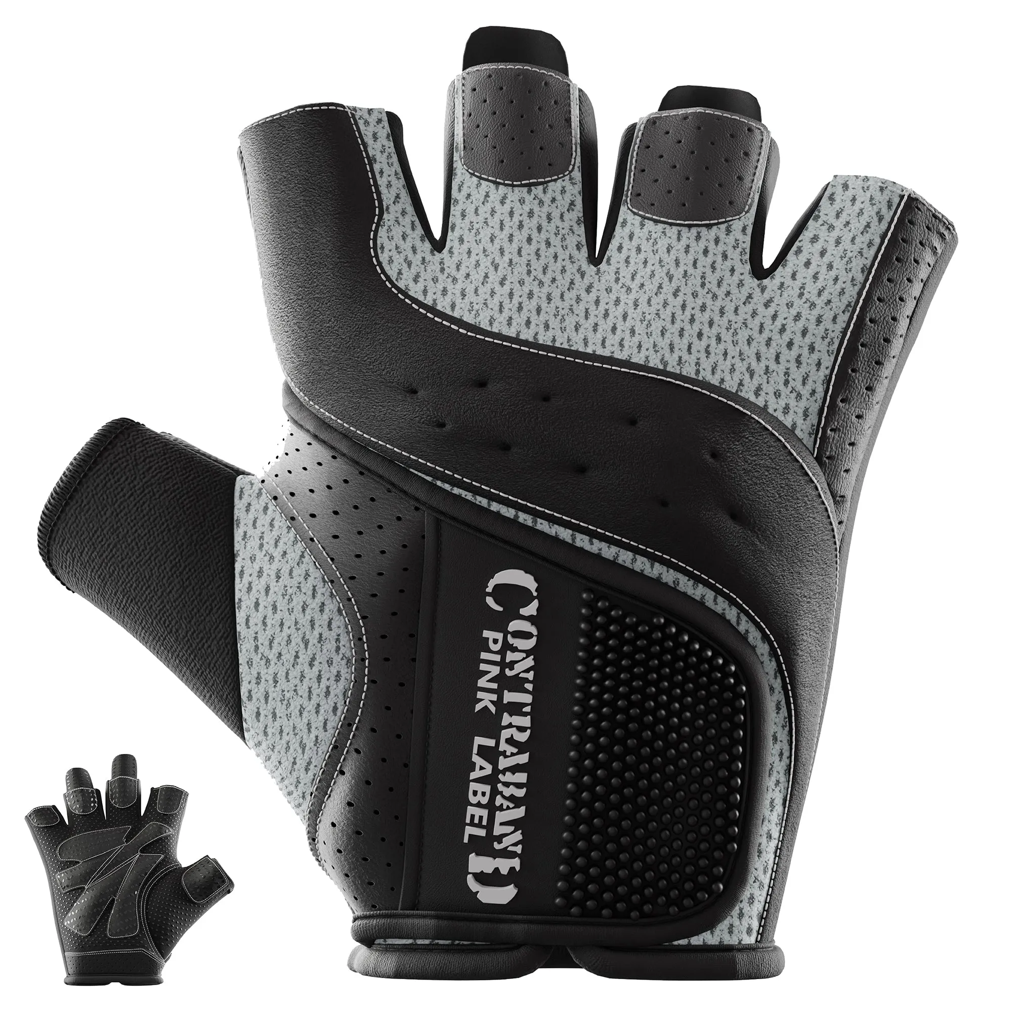 Contraband Pink Label 5137 Womens Padded Weight Lifting Gloves w/Grip-Lock Padding (Pair)