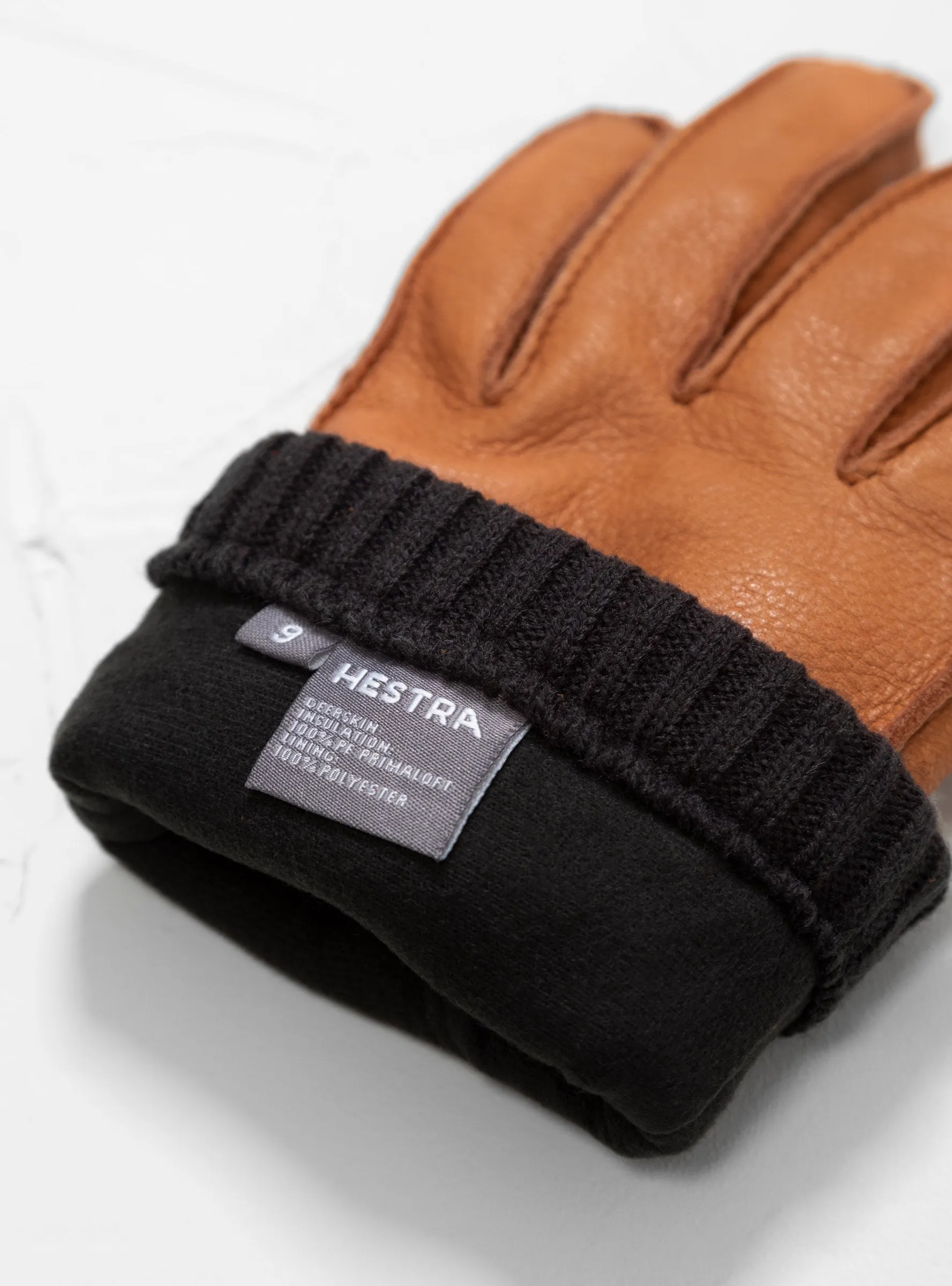 Deerskin Primaloft Rib Gloves Cork