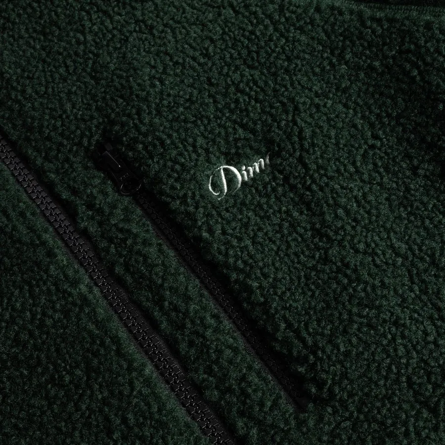 Dime Polar Fleece Sherpa Zip in Forest