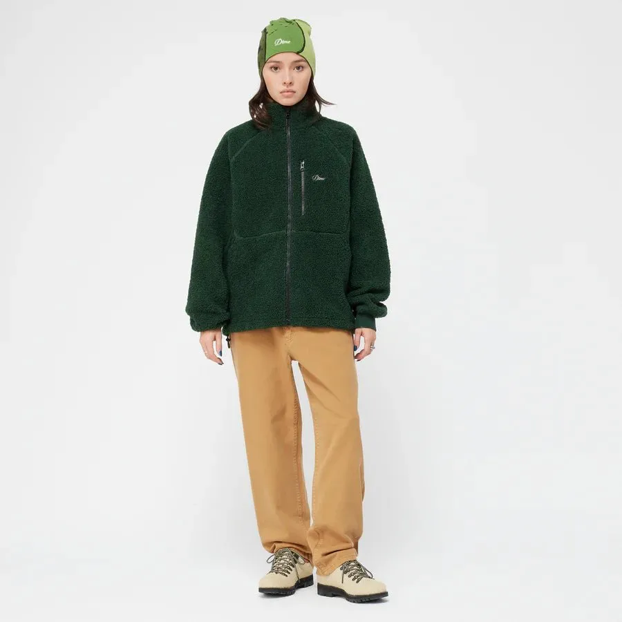 Dime Polar Fleece Sherpa Zip in Forest
