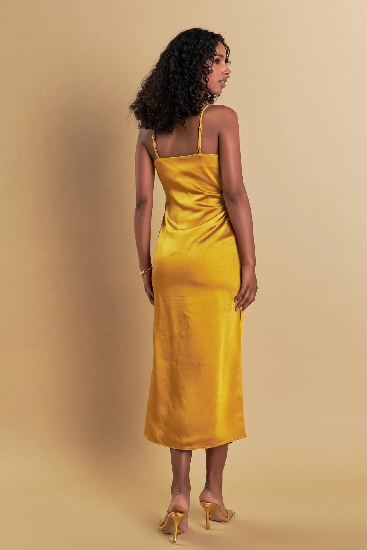 Endless Rose - Satin Wrap Midi Dress