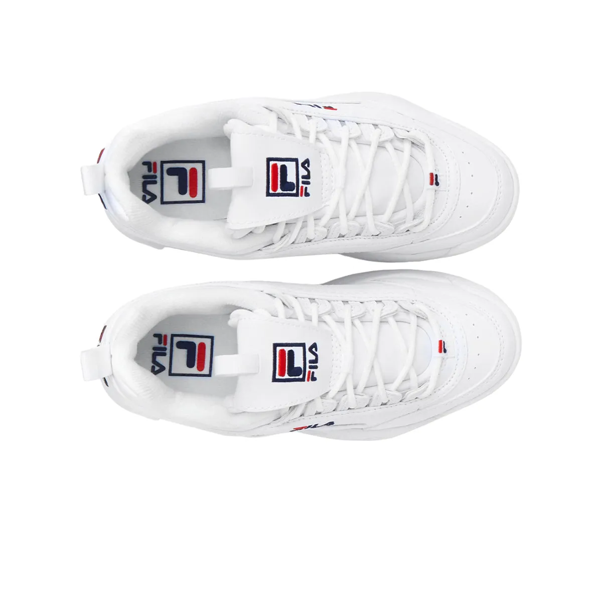 Fila Kids Disruptor II Fashion Sneakers FW02945-111 White/Peacoat/Red