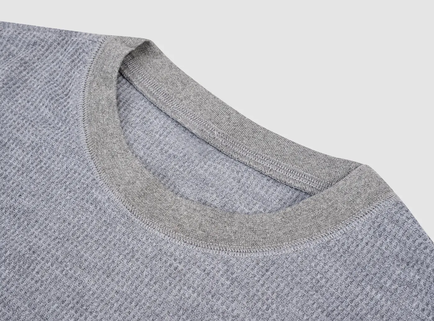 FitVille Men's Waffle-Knit Long-Sleeve Outdoor Crewneck