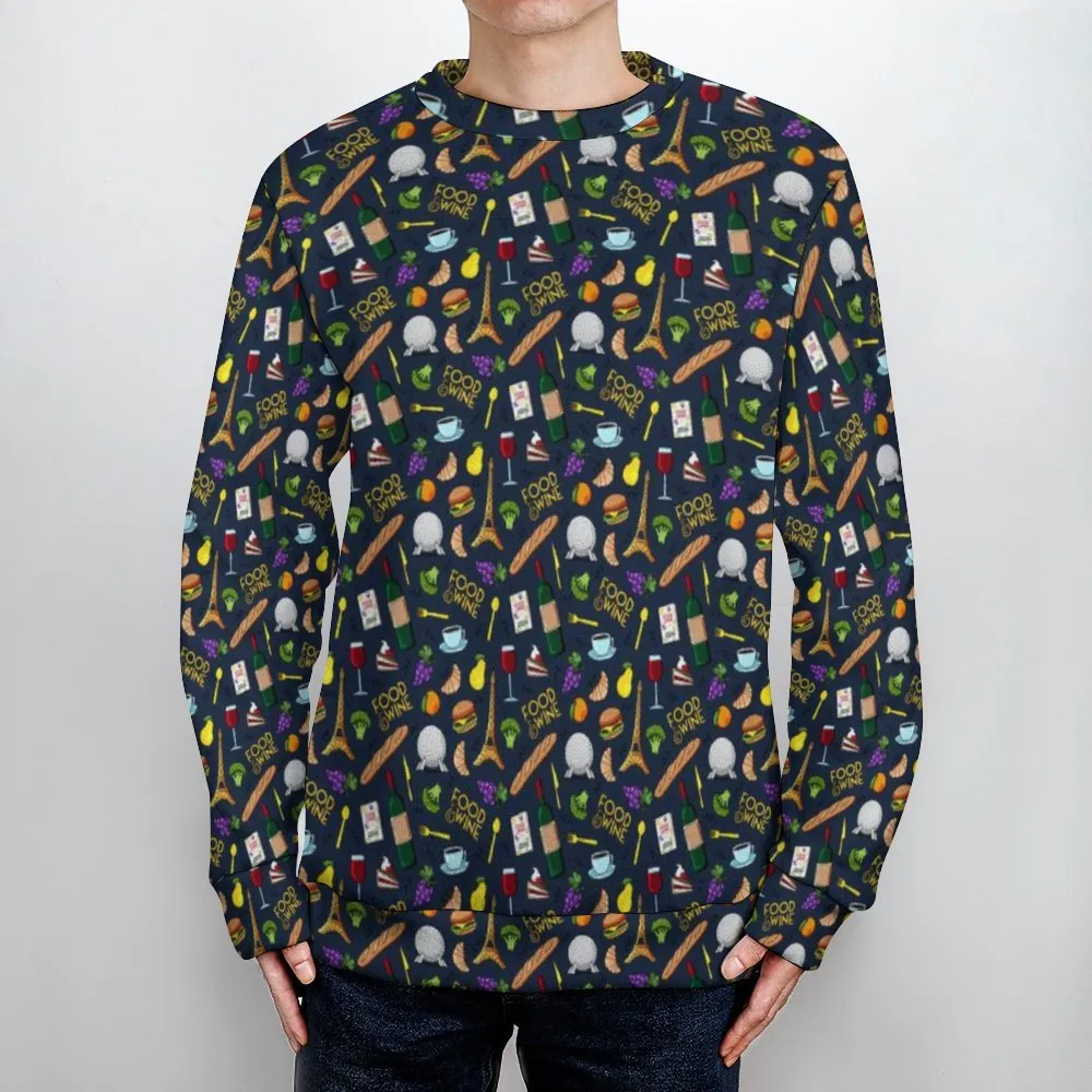 Food And Wine Unisex Crewneck Sweater
