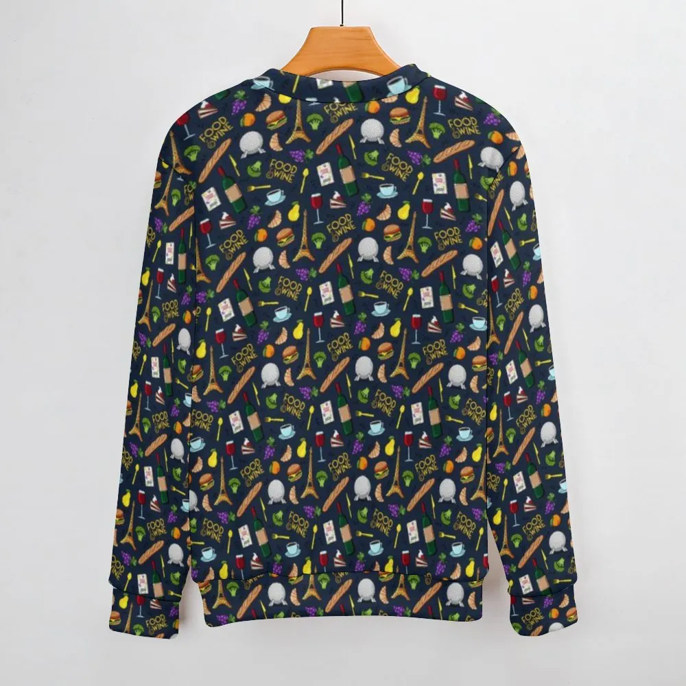Food And Wine Unisex Crewneck Sweater