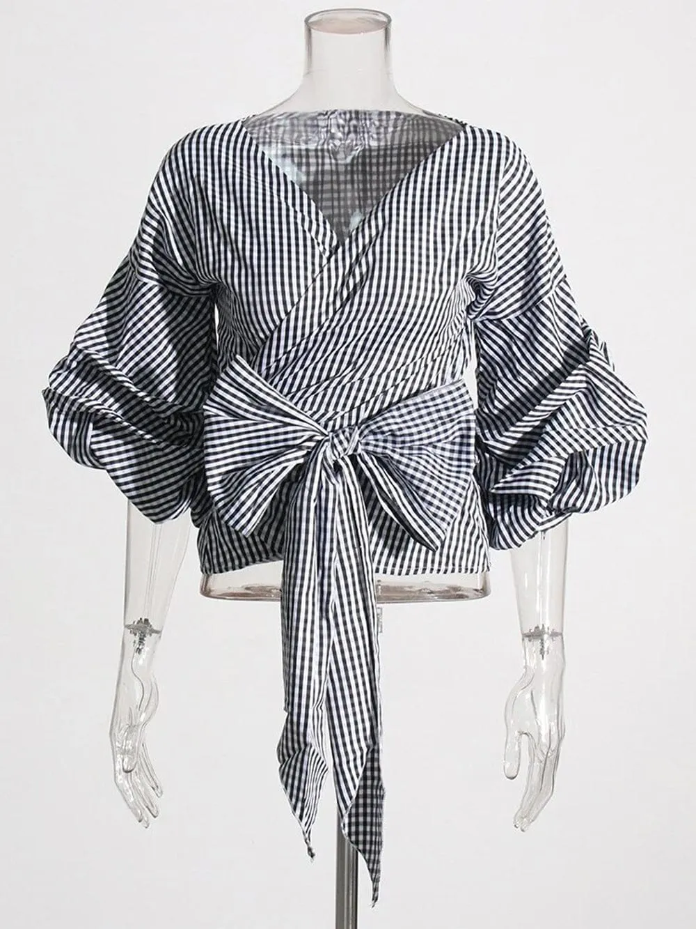 Hali Bowknot Folds Shirt
