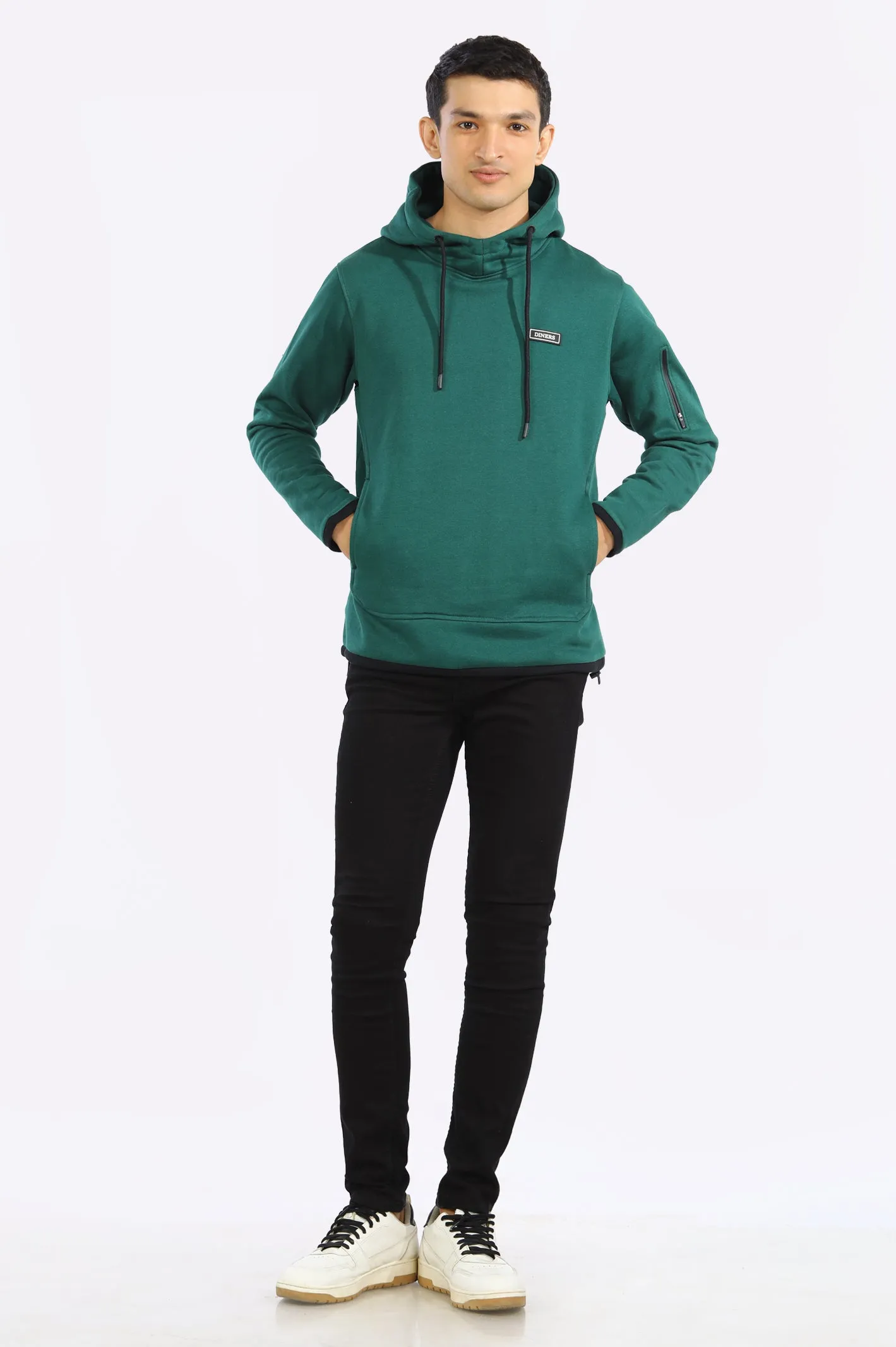 Heather Green Pullover Hoodie for Mens