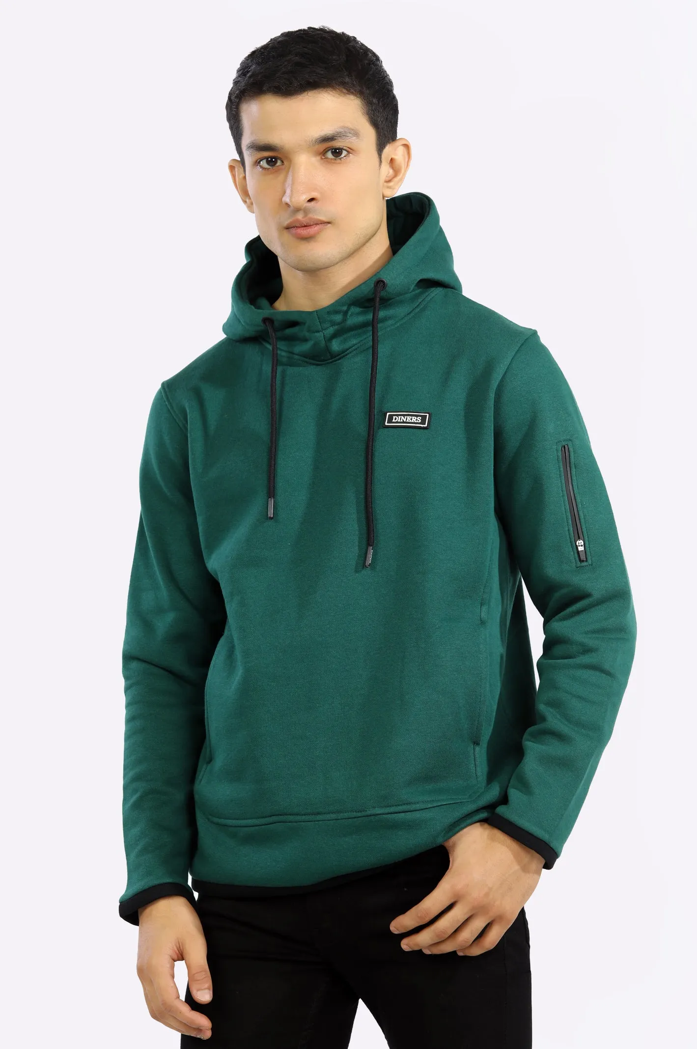 Heather Green Pullover Hoodie for Mens