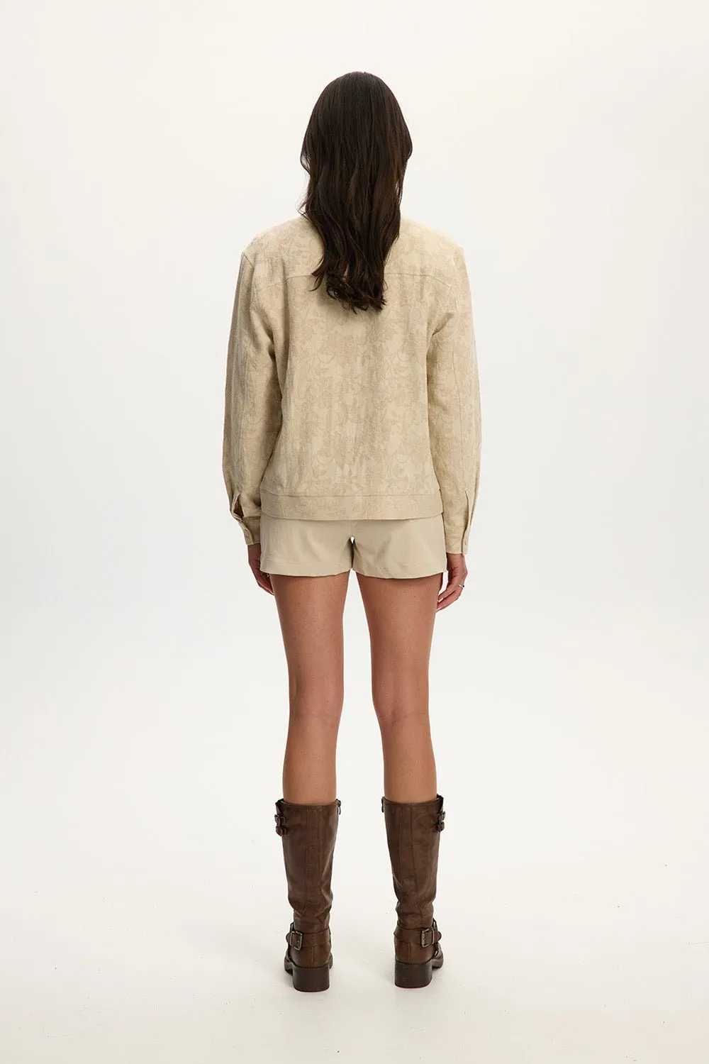 Jacquard Linen Shacket