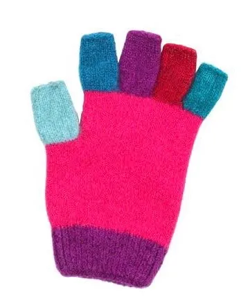 Kids Multi Fingerless Gloves
