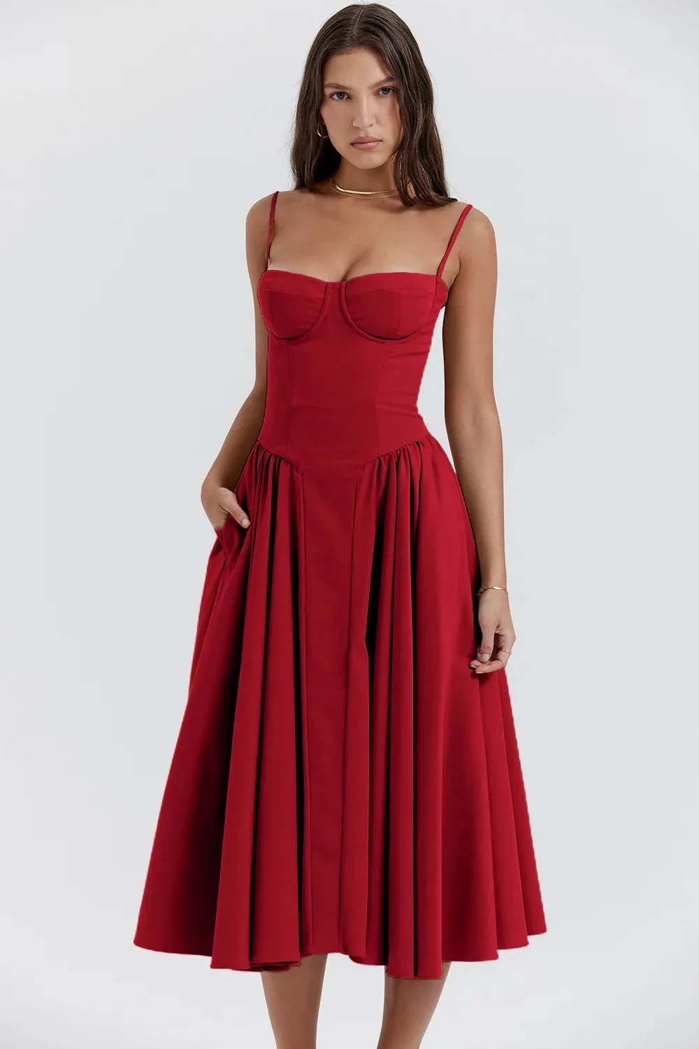 LVSANW JAMERARY Elegant Slim Sexy Backless Sling Dress Women Fashion Solid Suspender Straps New Summer Party Robe Evening Vestidos