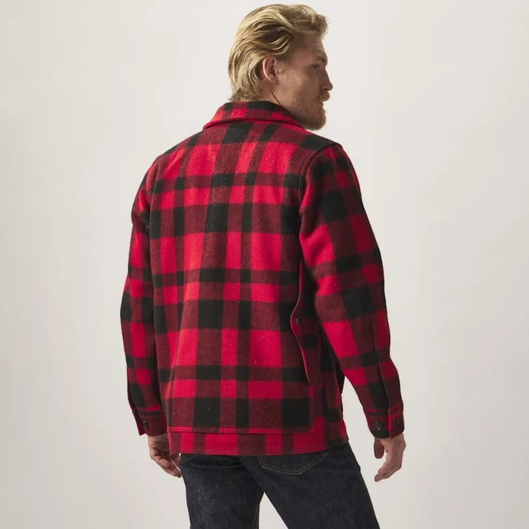 Mackinaw Wool Cruiser Jacket (Red   Black Plaid)