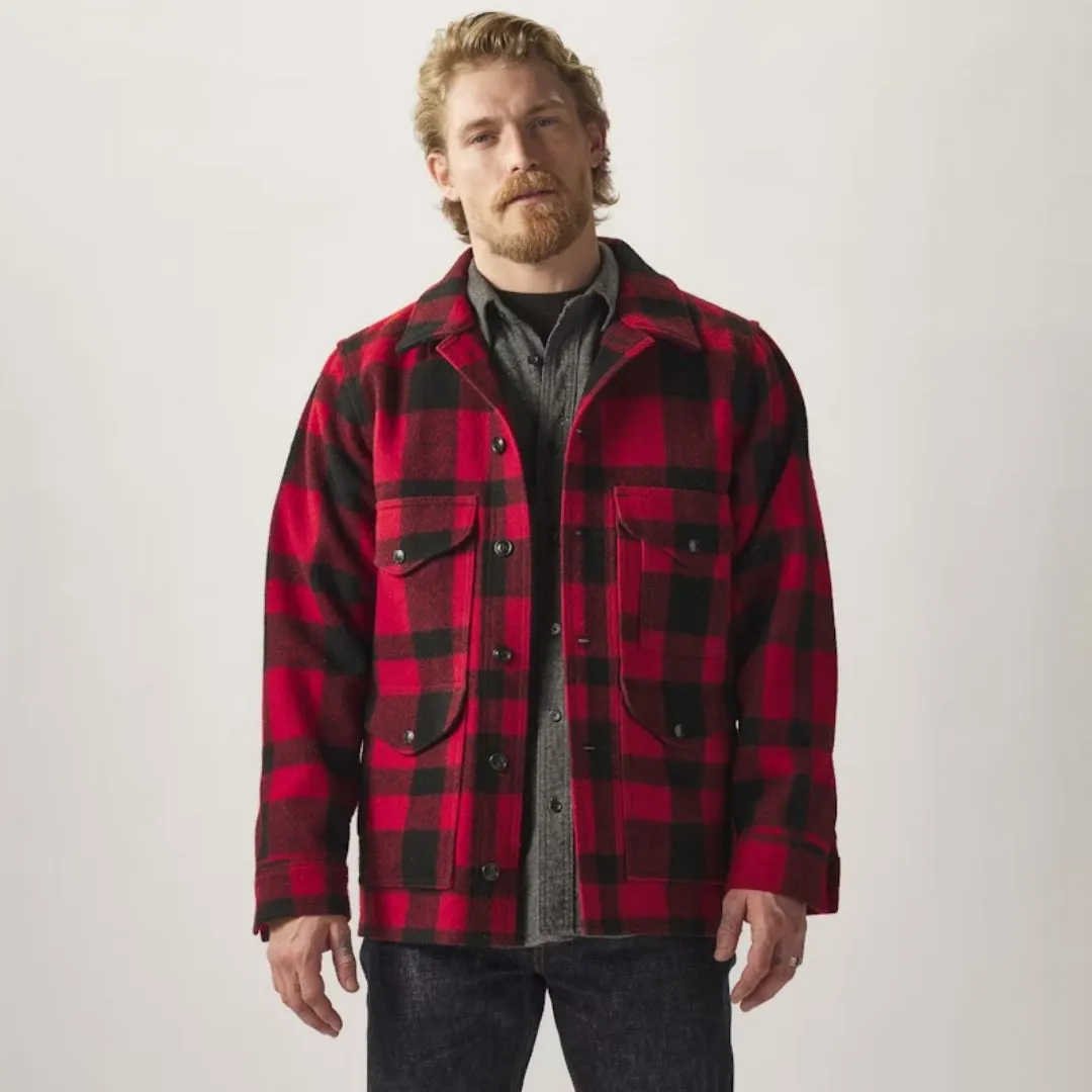 Mackinaw Wool Cruiser Jacket (Red   Black Plaid)