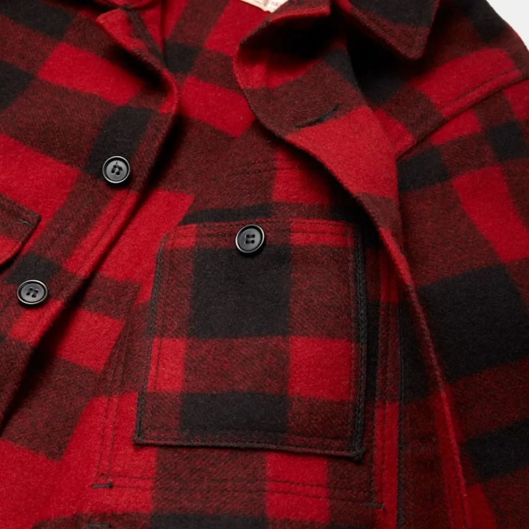 Mackinaw Wool Cruiser Jacket (Red   Black Plaid)