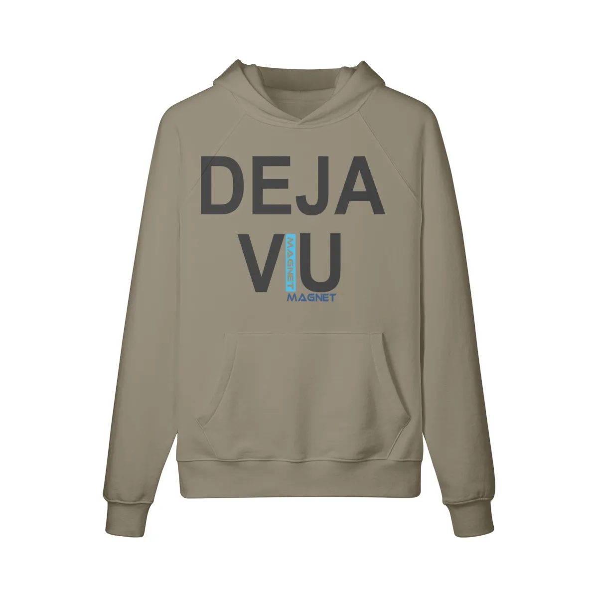 Magnet GREY deja vu Unisex Fleece-lined Hoodie