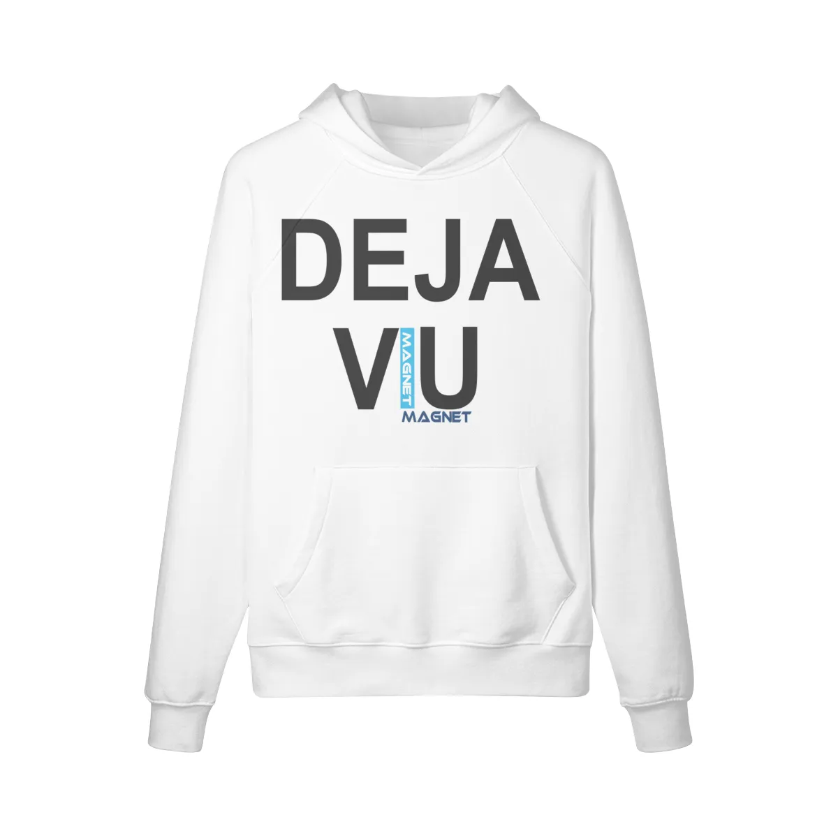 Magnet GREY deja vu Unisex Fleece-lined Hoodie