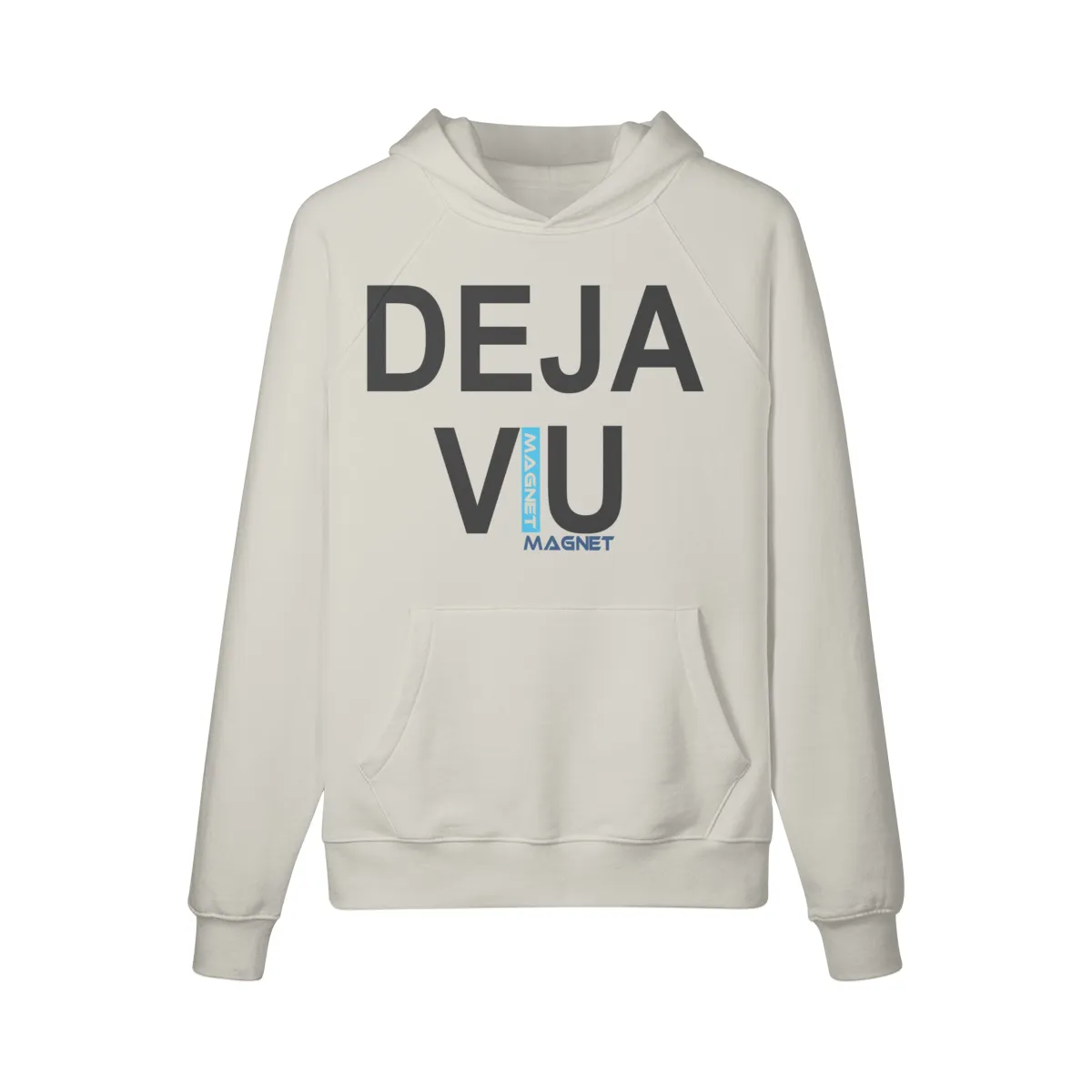 Magnet GREY deja vu Unisex Fleece-lined Hoodie
