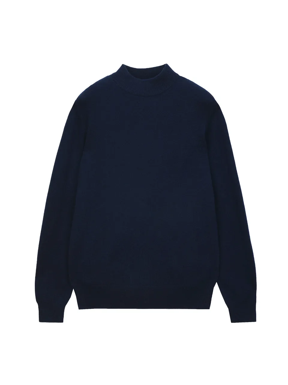Men Mockneck Sweater_Navy