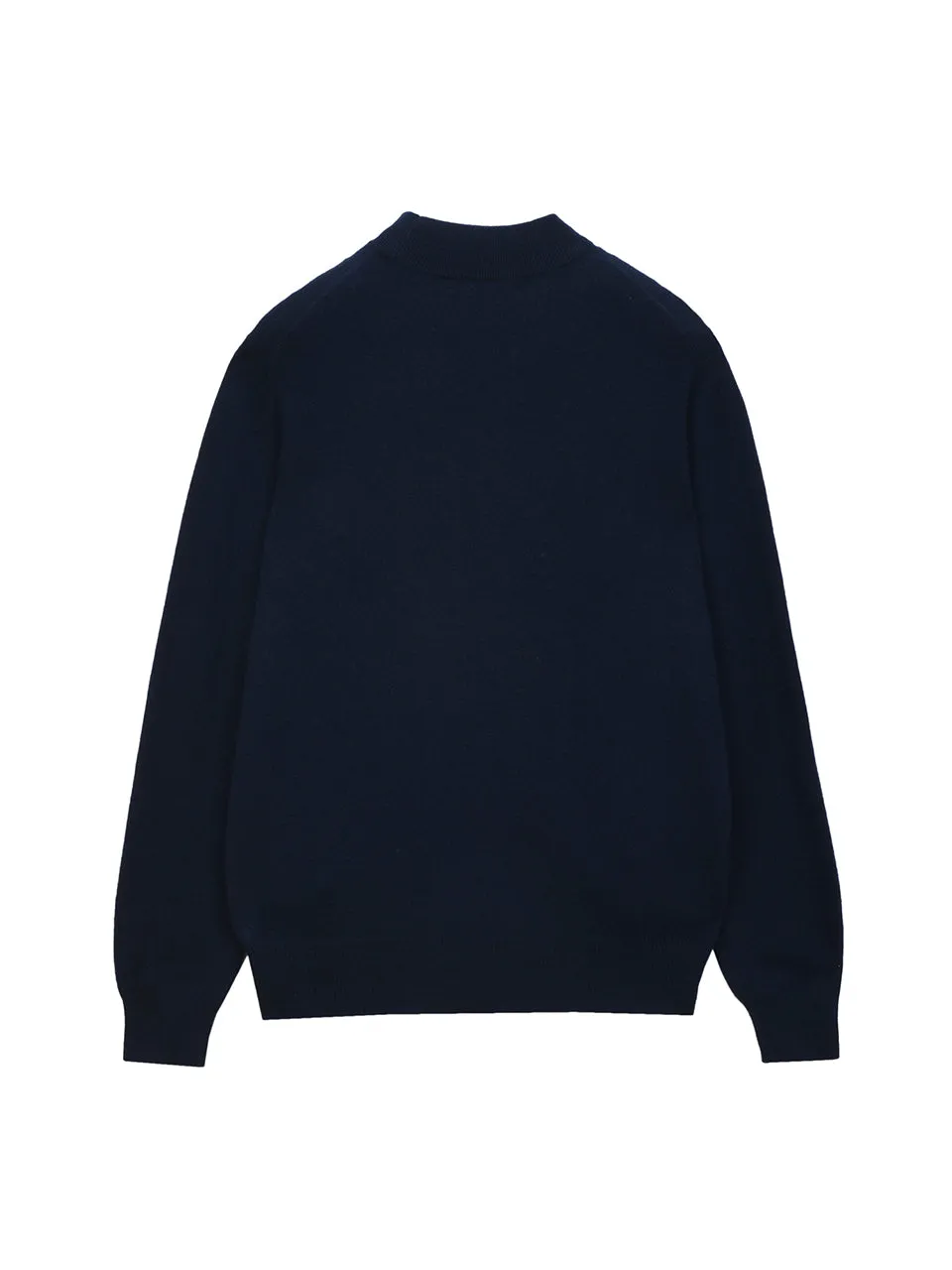 Men Mockneck Sweater_Navy