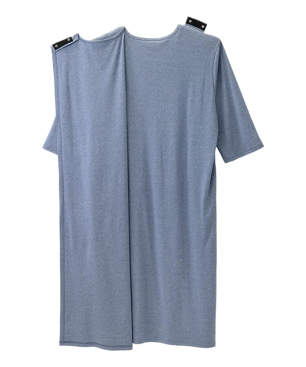 Men's Open Back Henley Nightgown
