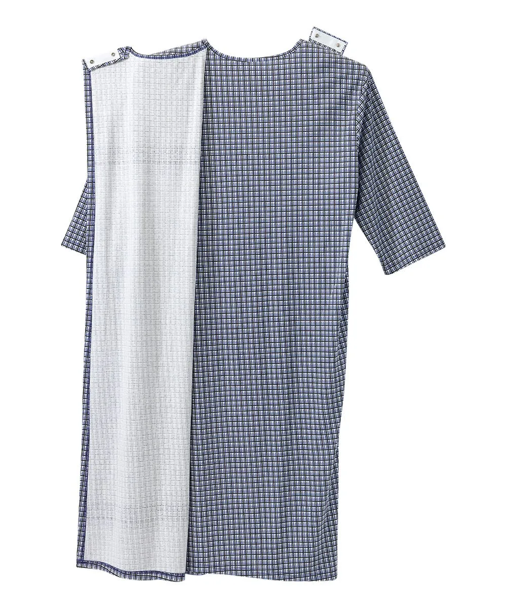 Men's Open Back Henley Nightgown