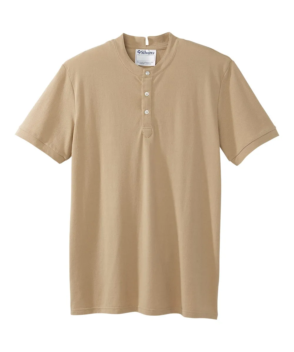Men's Open Back Henley T-Shirt