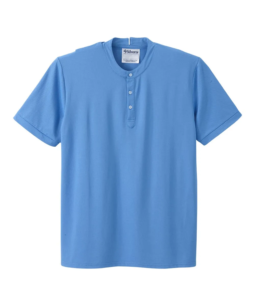Men's Open Back Henley T-Shirt